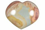 Wide, Polychrome Jasper Heart - Madagascar #239080-1